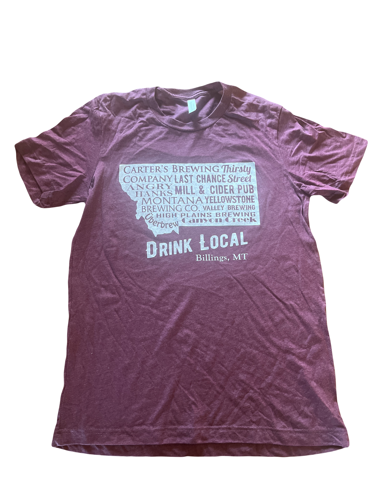 Maroon Billings Brewery Shirt