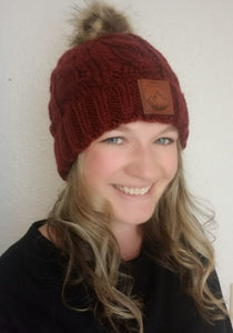 Adult Maroon Outdoorable Pom Pom