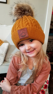 Child Mustard Outdoorable Pom Pom Hat