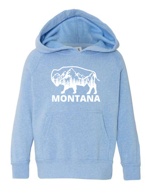 Youth Sky Blue Montana Bison Hoodie