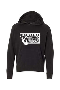 Youth Black Montana Grizzly Hoodie