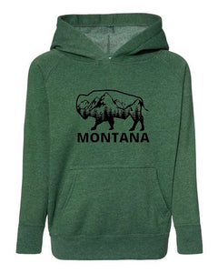Moss Green Montana Grizzly Hoodie