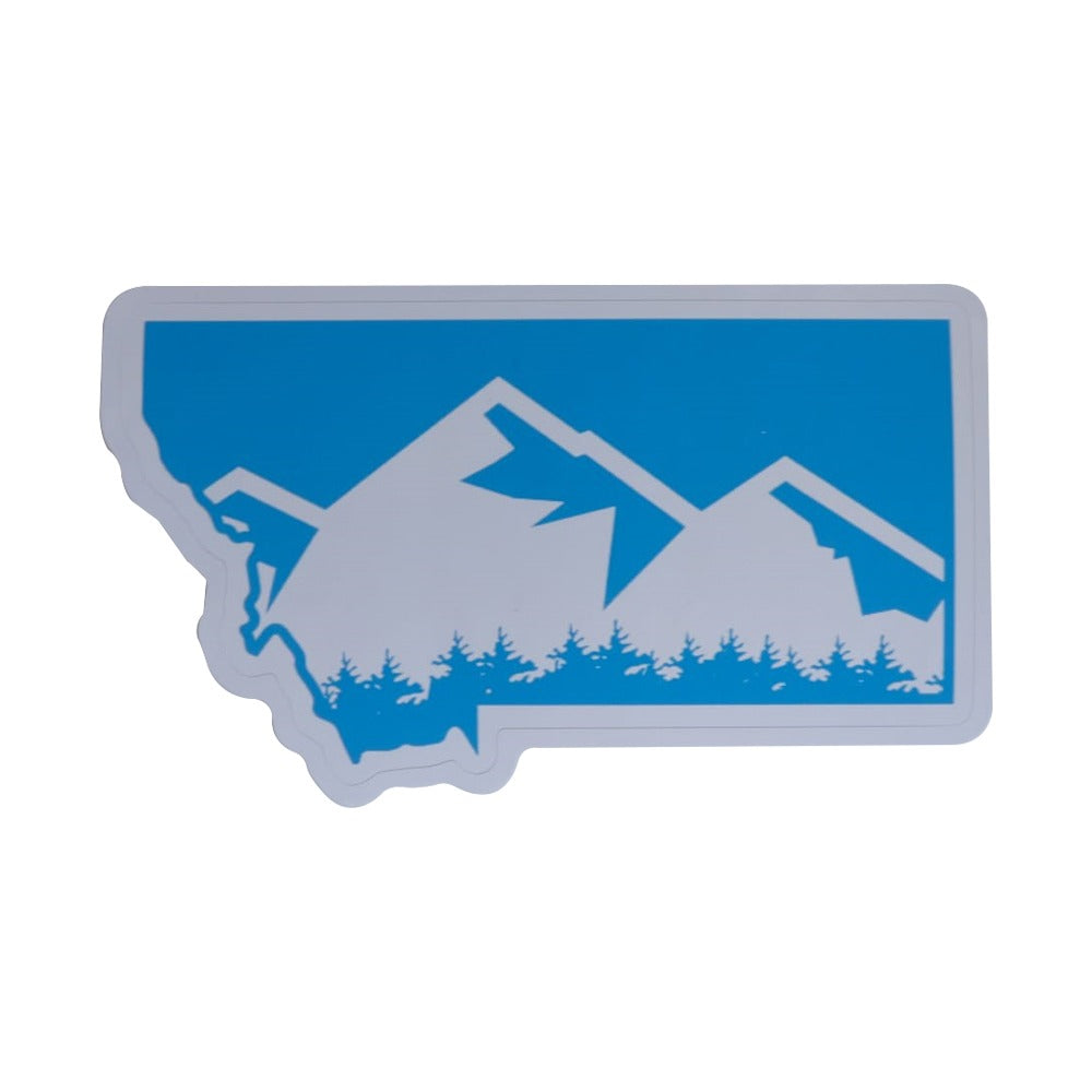 Montana Mountain Sticker Aqua