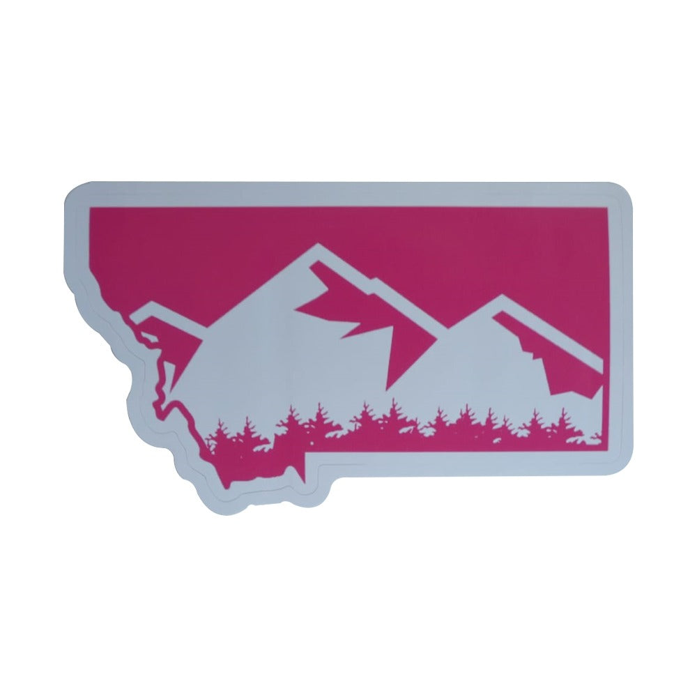 Montana Mountain Sticker Pink