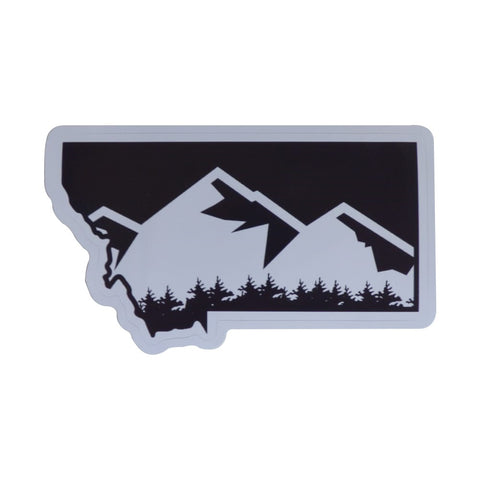 Montana Mountain Sticker Black