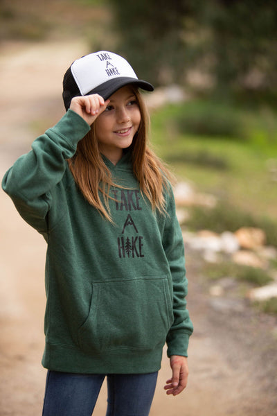 Toddler Moss Green Take A Hike Hoodie