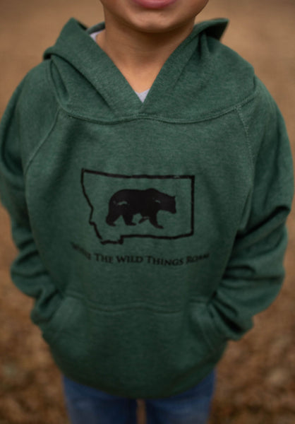 Moss Green Wild Bear Hoodie