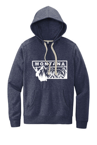 Heather Navy Montana Grizzly Hoodie