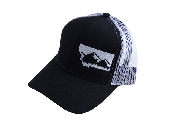 Black with White MT Hat