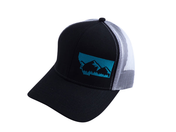 Black with Teal MT Hat
