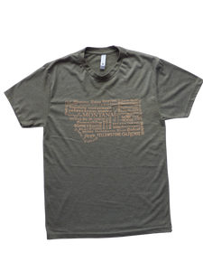 CLEARANCE Men's Green Montana Word Shirt