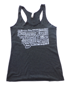 Charcoal Montana Word Tank Top