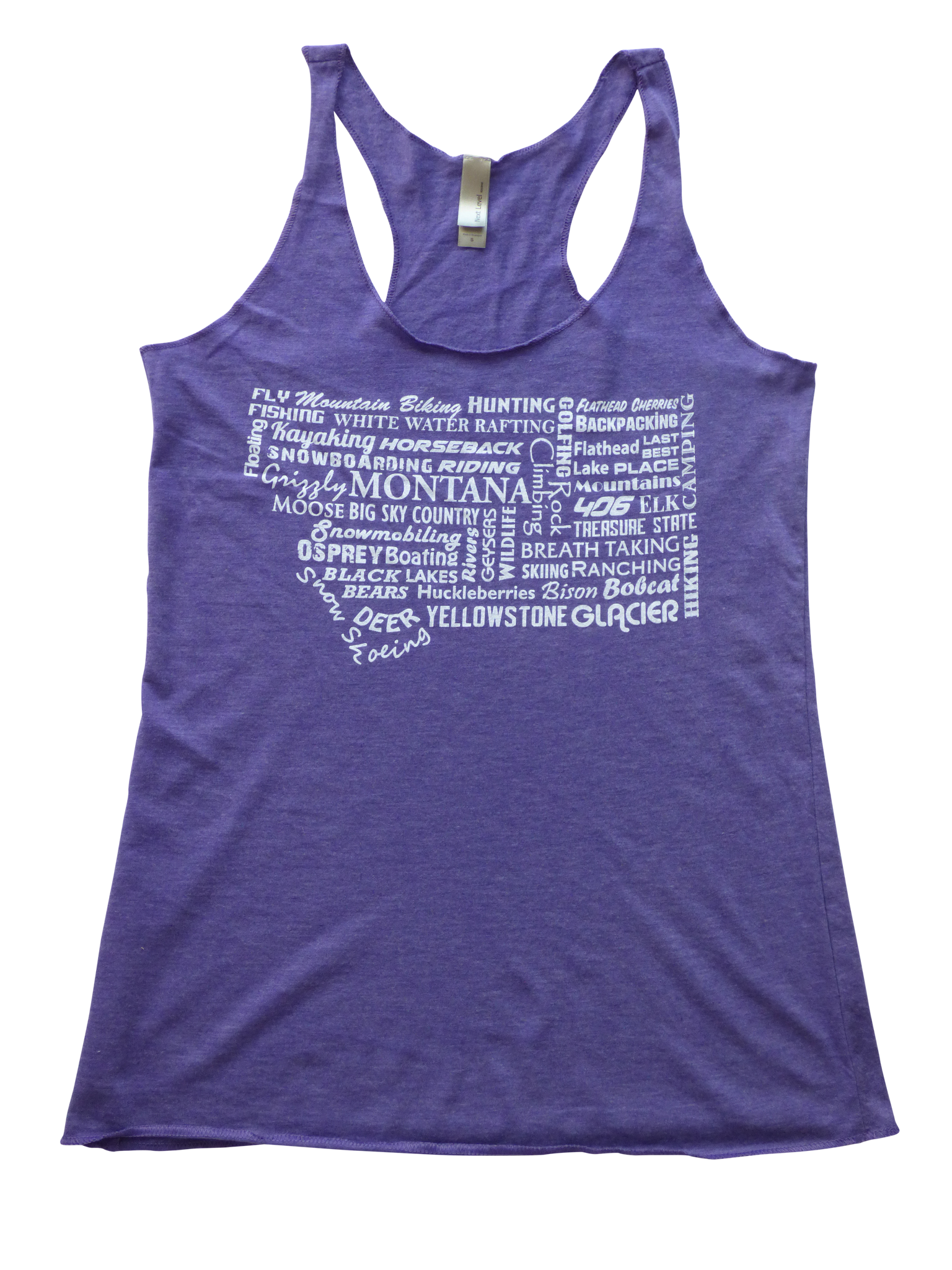 Purple Montana Word Tank Top