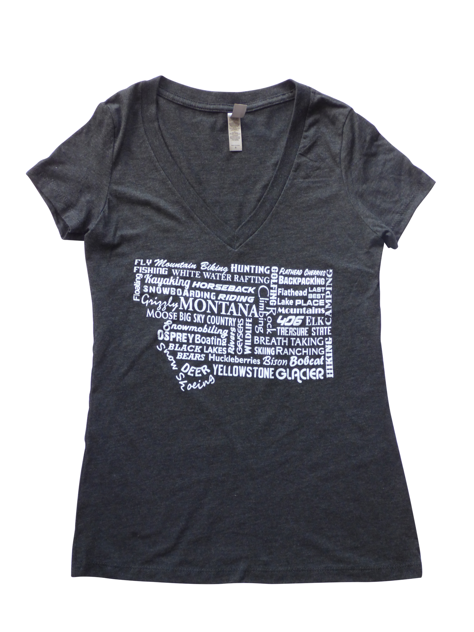 Women's Charcoal Montana Word Shirt