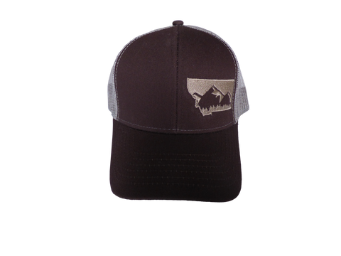 Brown and Tan MT Hat