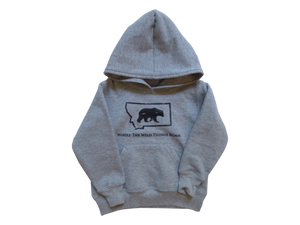 Youth Grey Bear Hoodie-wholesale