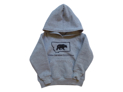 Youth Grey Bear Hoodie-wholesale