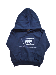 Youth Navy Bear Hoodie-wholesale