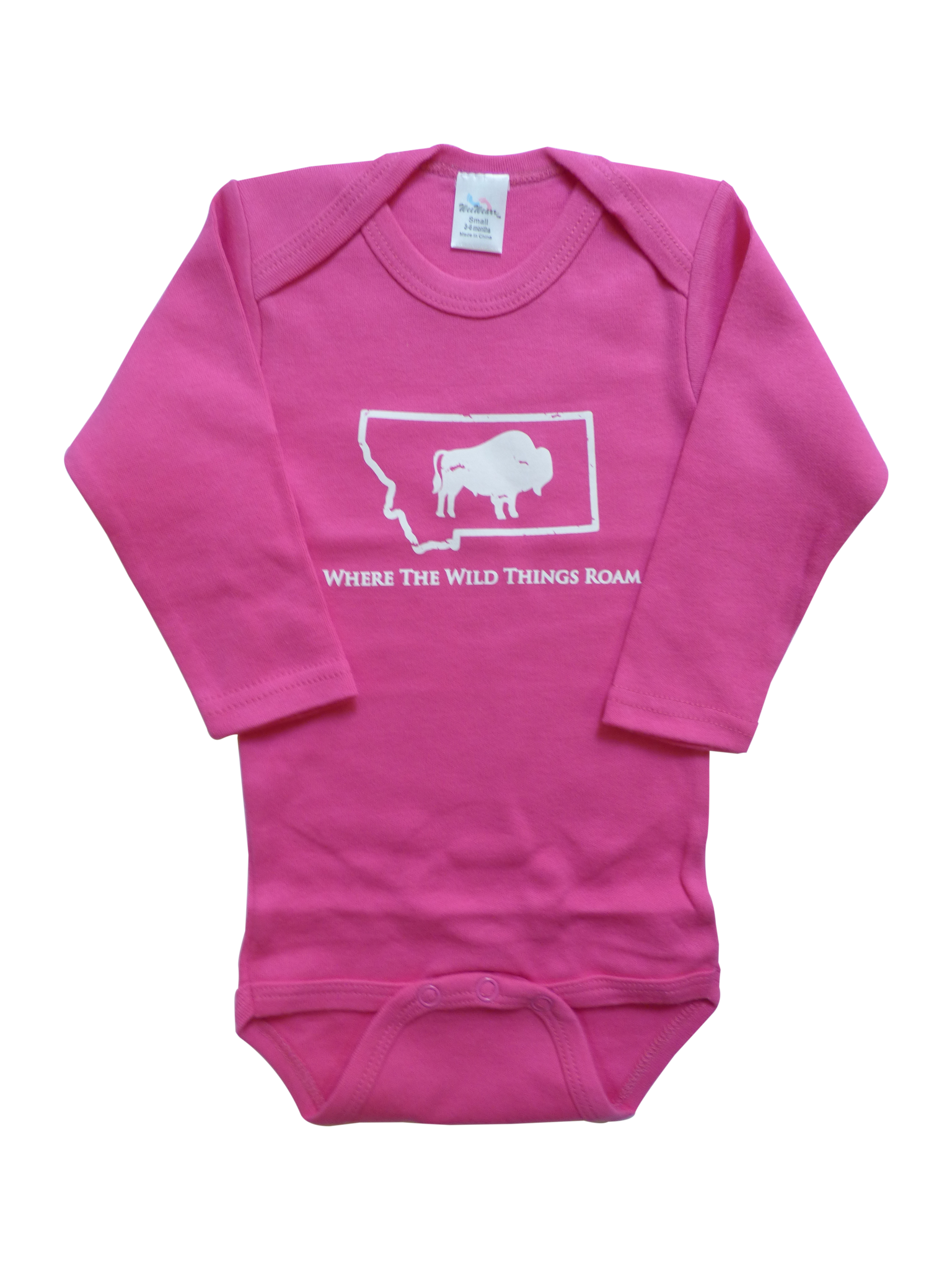 Long Sleeve Pink Bison Onesie