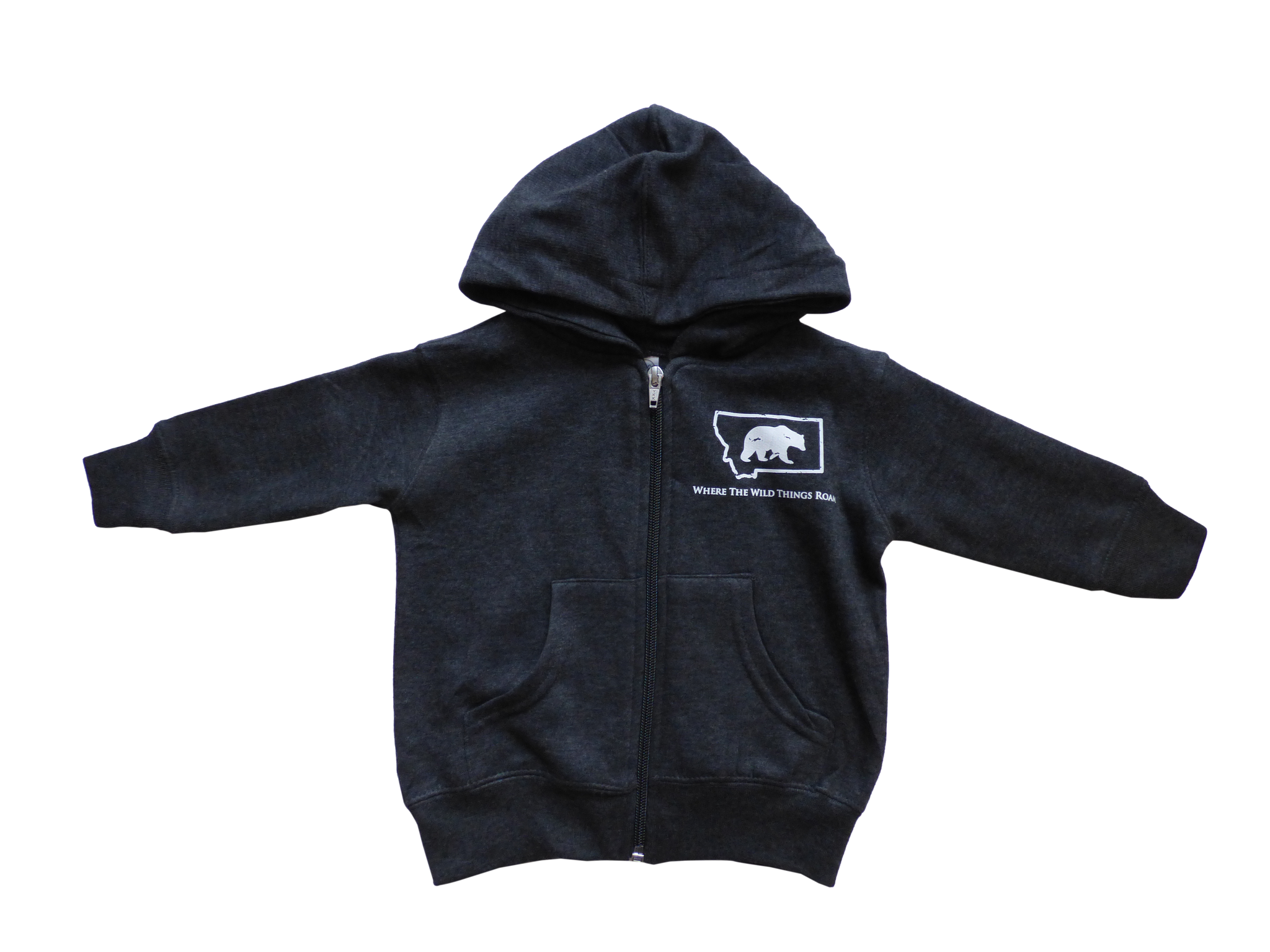 Charcoal Bear Zipup Hoodie