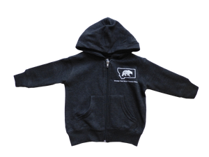 Charcoal Bear Zipup Hoodie