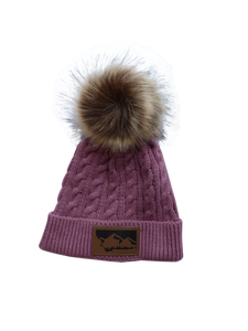 Infant Mauve Montana Mountain Pom Pom Hat