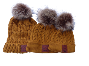 Mustard Outdoorable Fur Pom Pom Hat