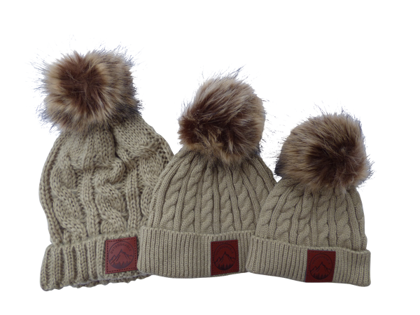 Infant Tan Outdoorable Pom Pom Hat