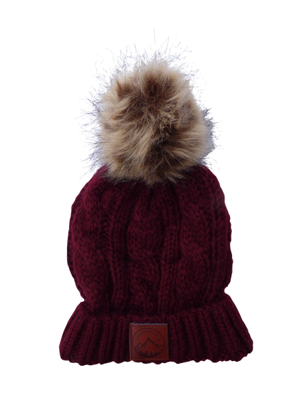 Adult Maroon Outdoorable Pom Pom