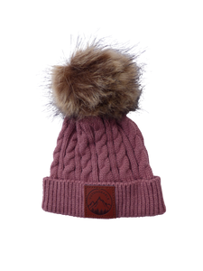 Infant Mauve Outdoorable Pom Pom Hat