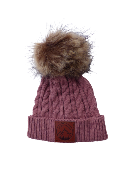 Infant Mauve Outdoorable Pom Pom Hat