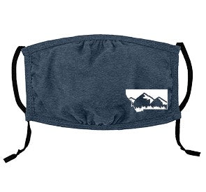 Youth Heather Navy Adjustable Montana Mask