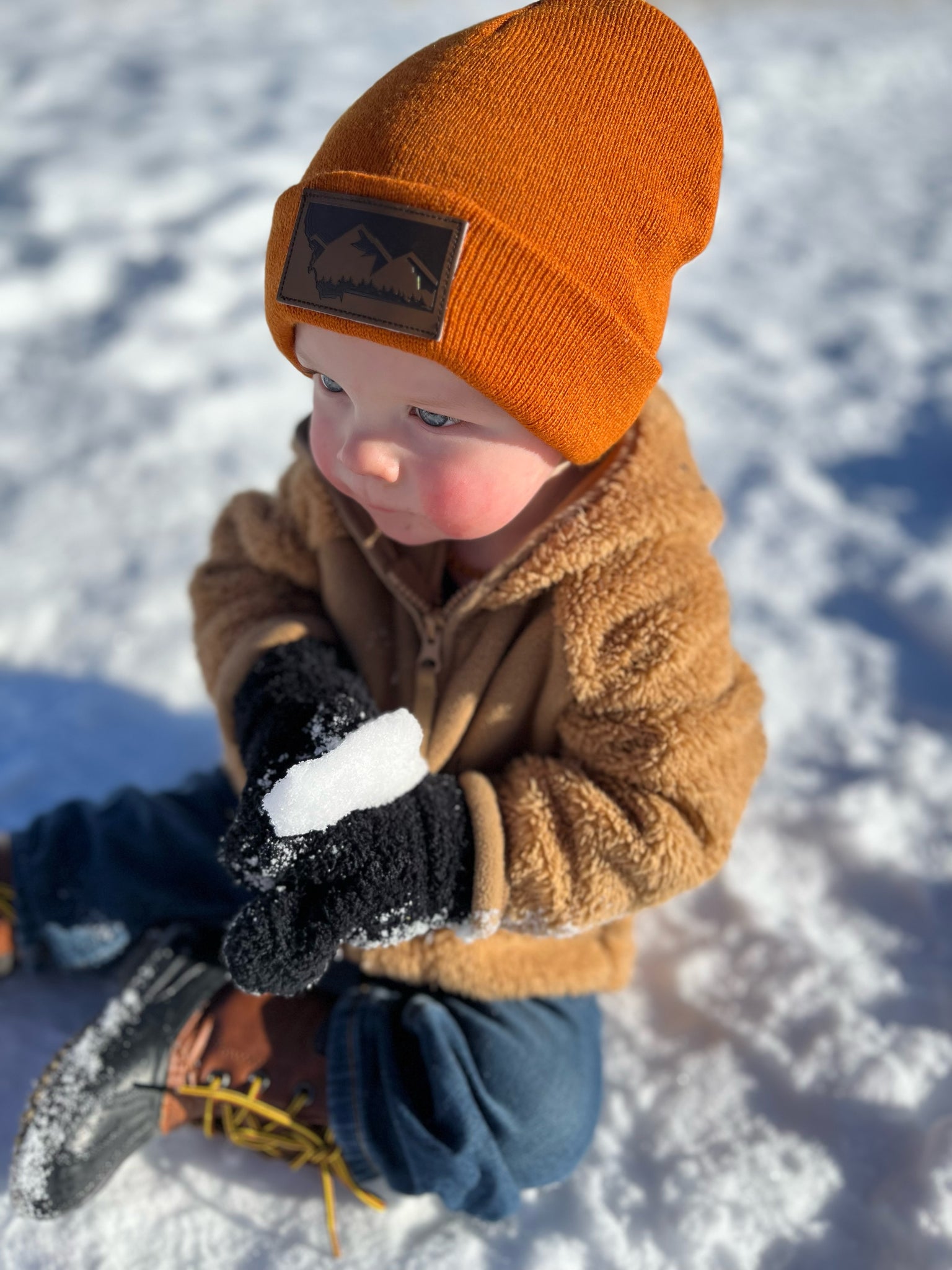 Toddler Rust Orange Montana Beanie