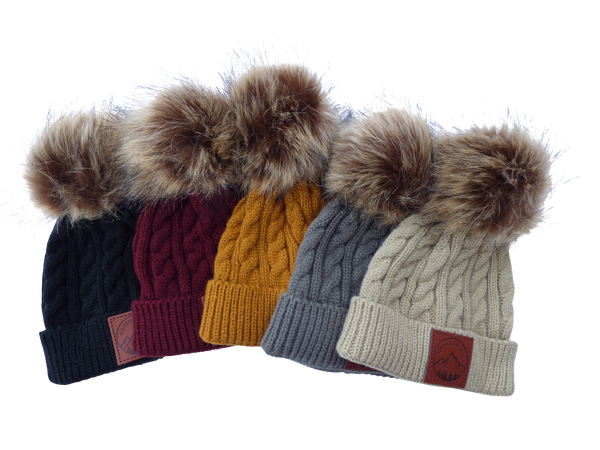 Child Maroon Outdoorable Pom Pom Hat