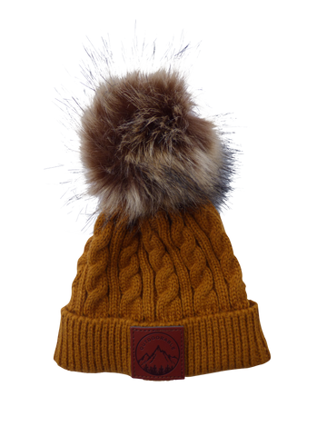 Infant Mustard Outdoorable Pom Pom Hat