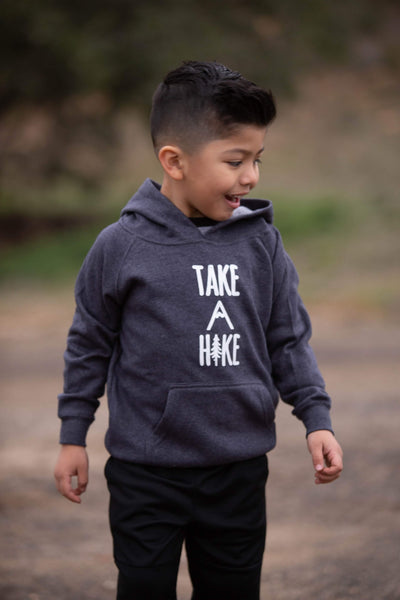 Toddler Heather Navy Take A Hike Hoodie