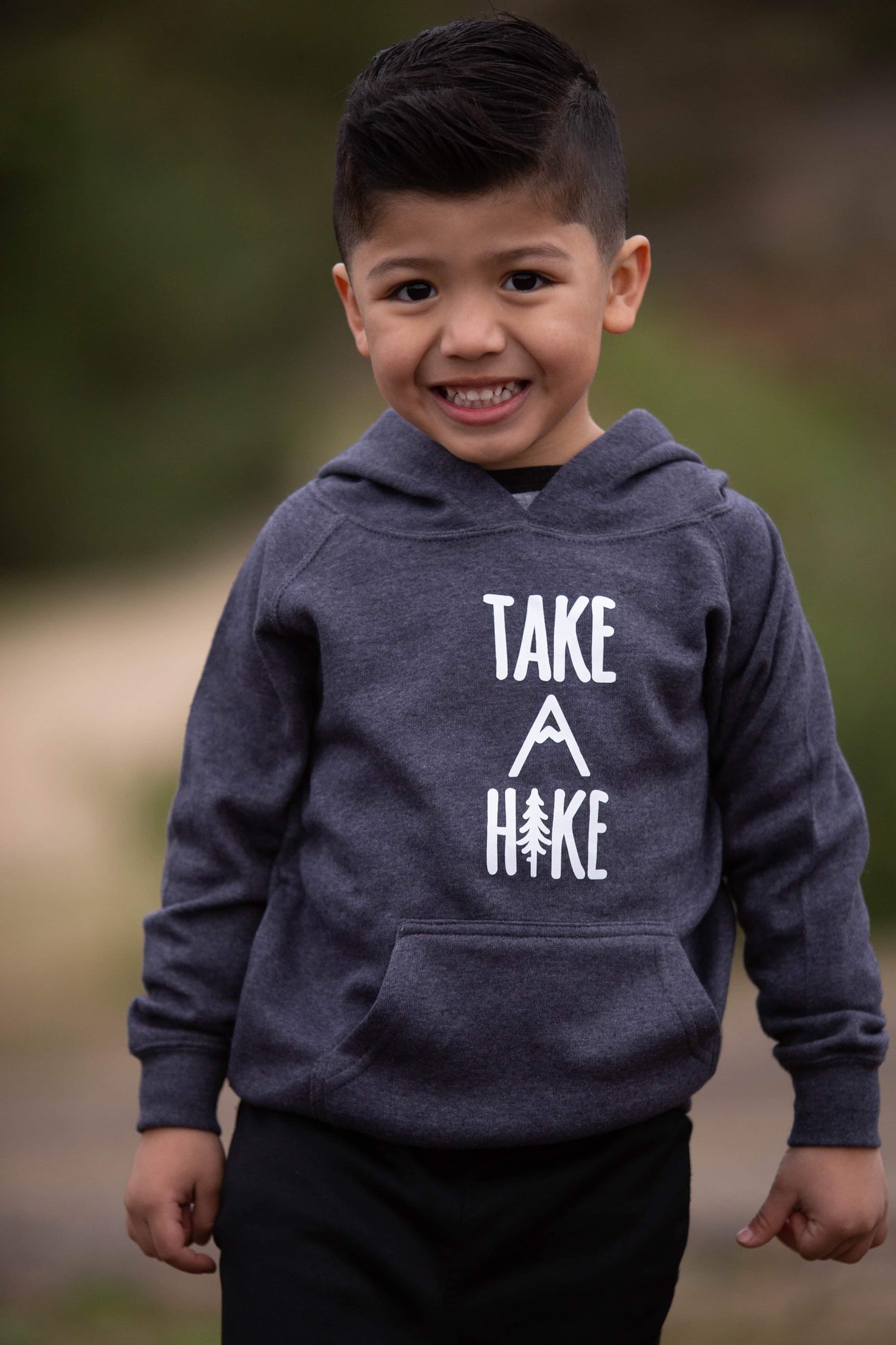 Toddler Heather Navy Take A Hike Hoodie