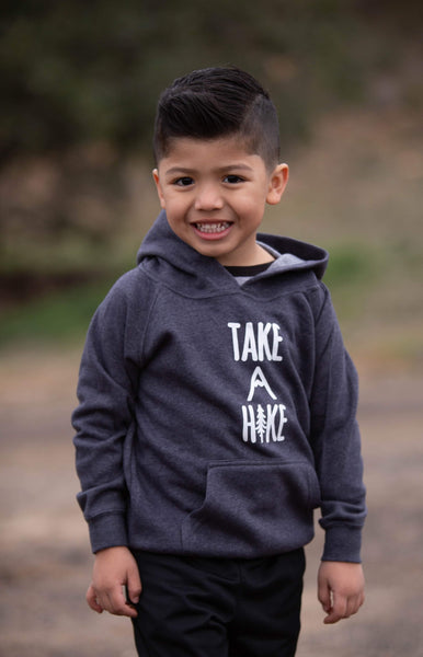 Toddler Heather Navy Take A Hike Hoodie