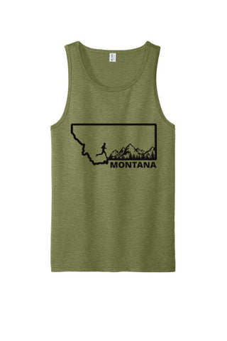 Men's Montana Mountain Runner Tank Military Green