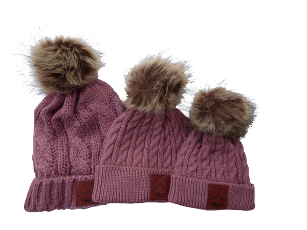 Infant Mauve Outdoorable Pom Pom Hat